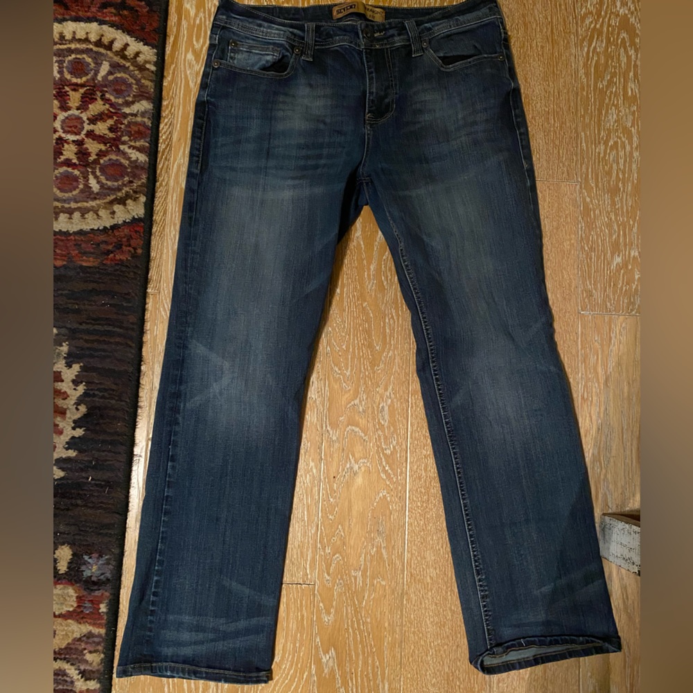 Seven7 men’s straight fit 34x32 blue jeans